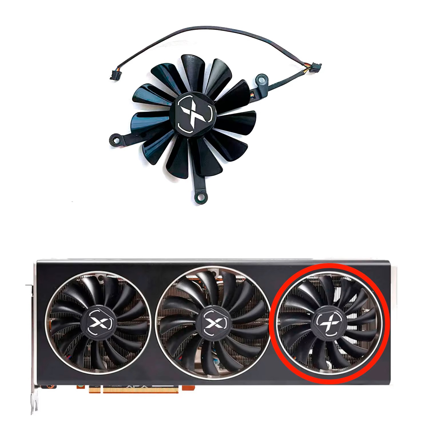 New DIY GPU fan 4PIN 95MM 85MM - огляд і ціна Rx 6700 Xt 12Gb Graphics Card